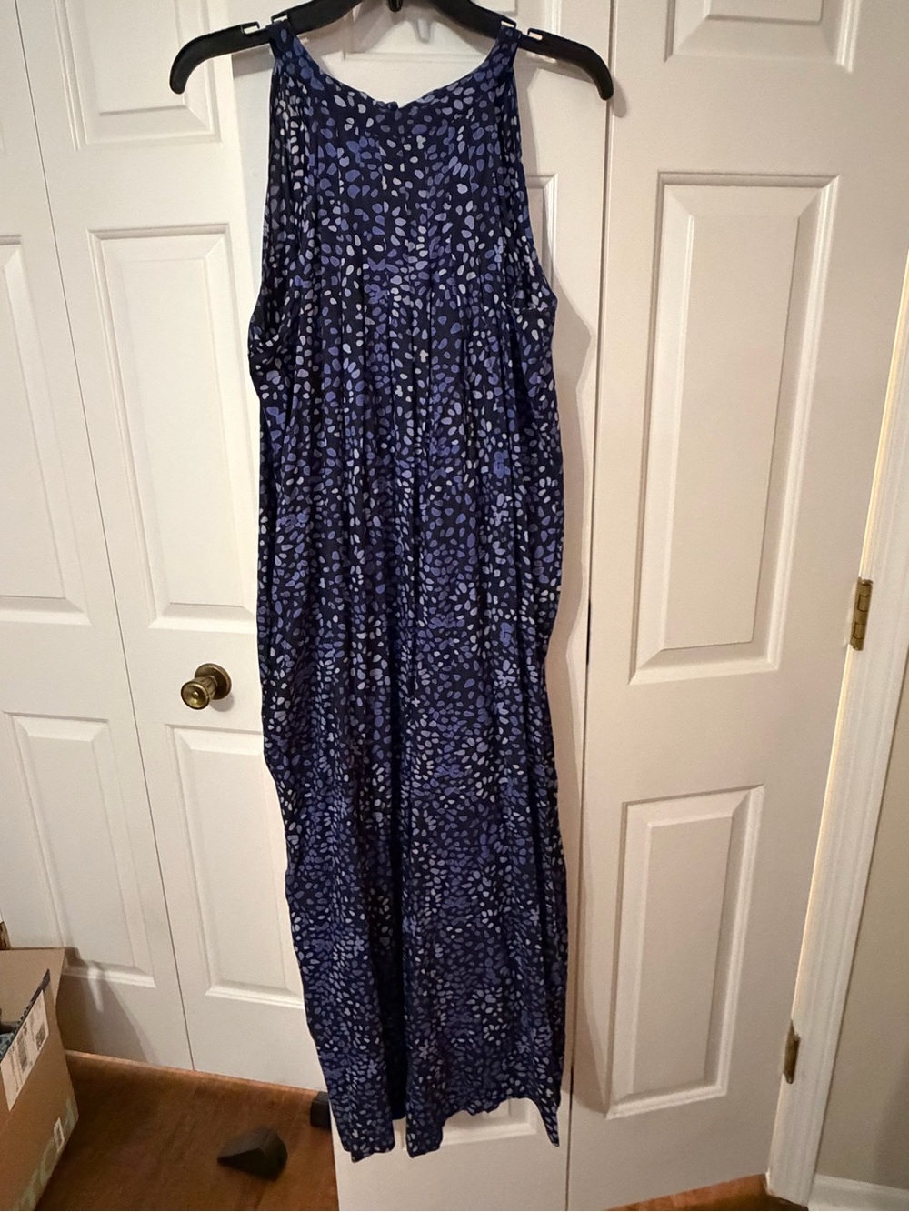 Mud Pie Navy and Periwinkle Printed Jumpsuit